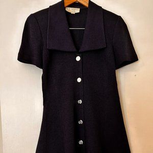 St. John Collection by Marie Gray classic navy blue knit dress size 4
